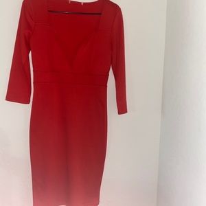 H&M red mini/midi professional dress worn twice!
